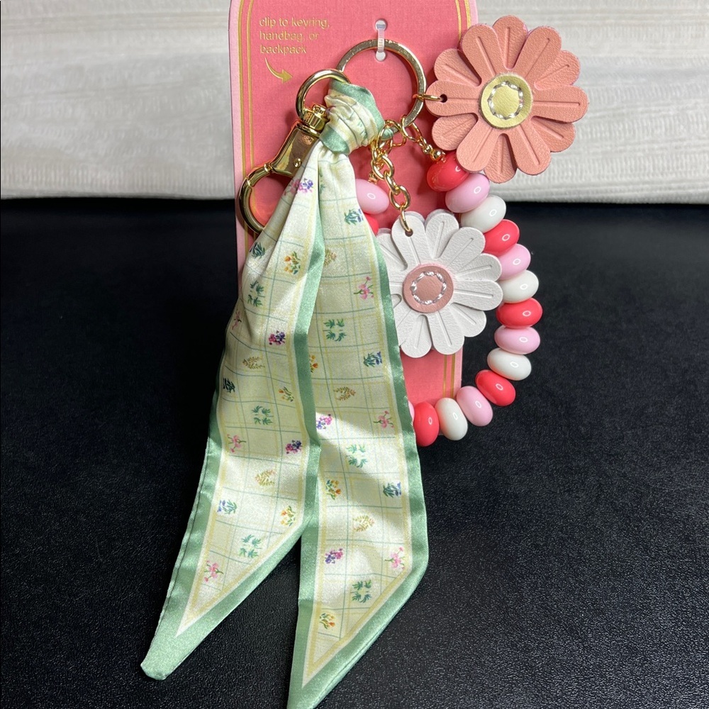 Piper K | Spring Boho Vintage Floral Bag Charm w/ Scarf